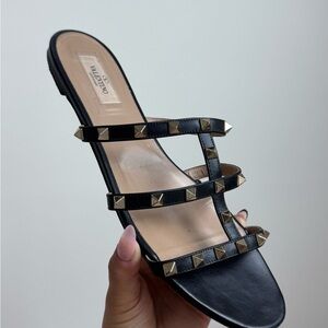 Valentino Black Studded Women's Sandals